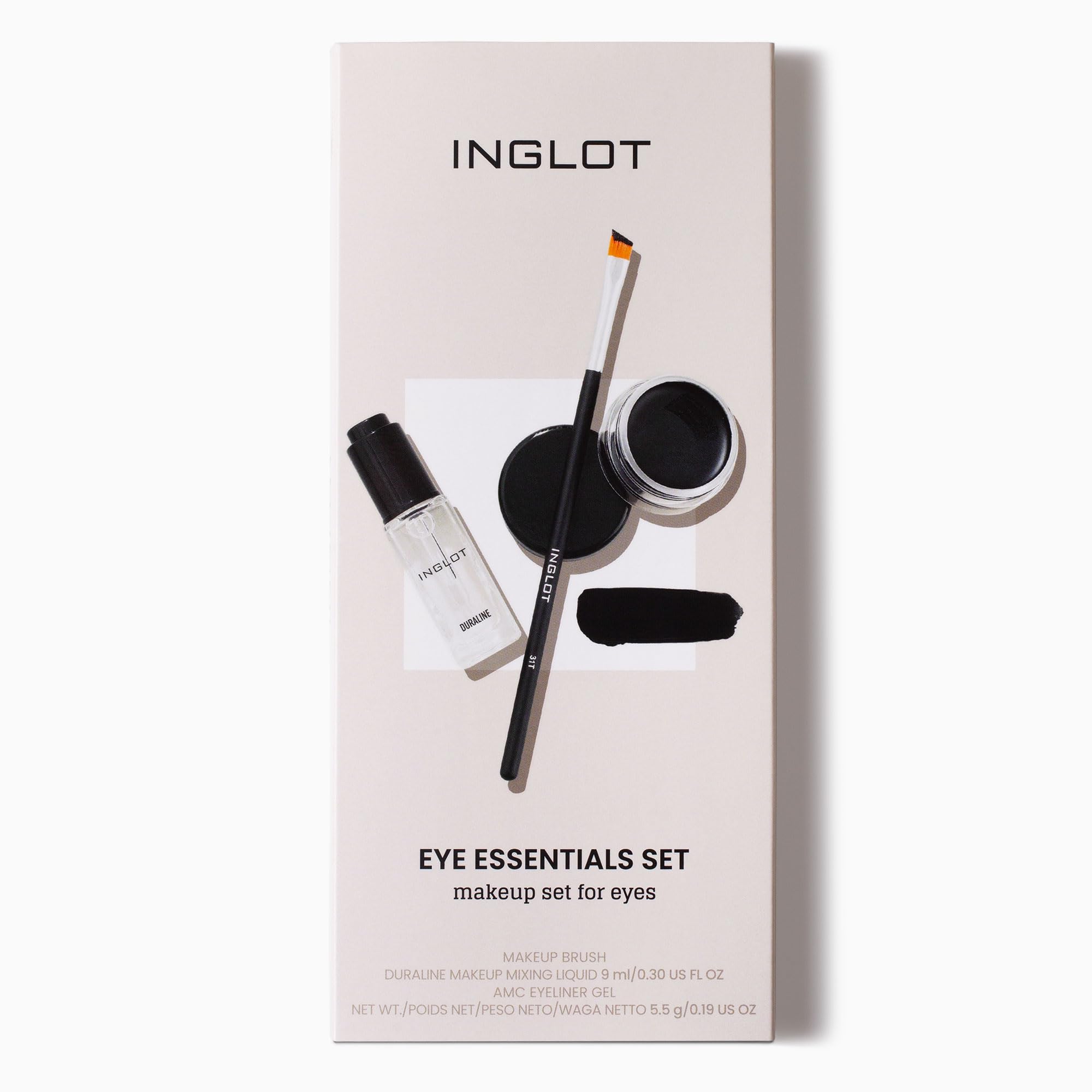 Inglot gel liner texture close-up demonstrating rich black pigmentation and smooth application