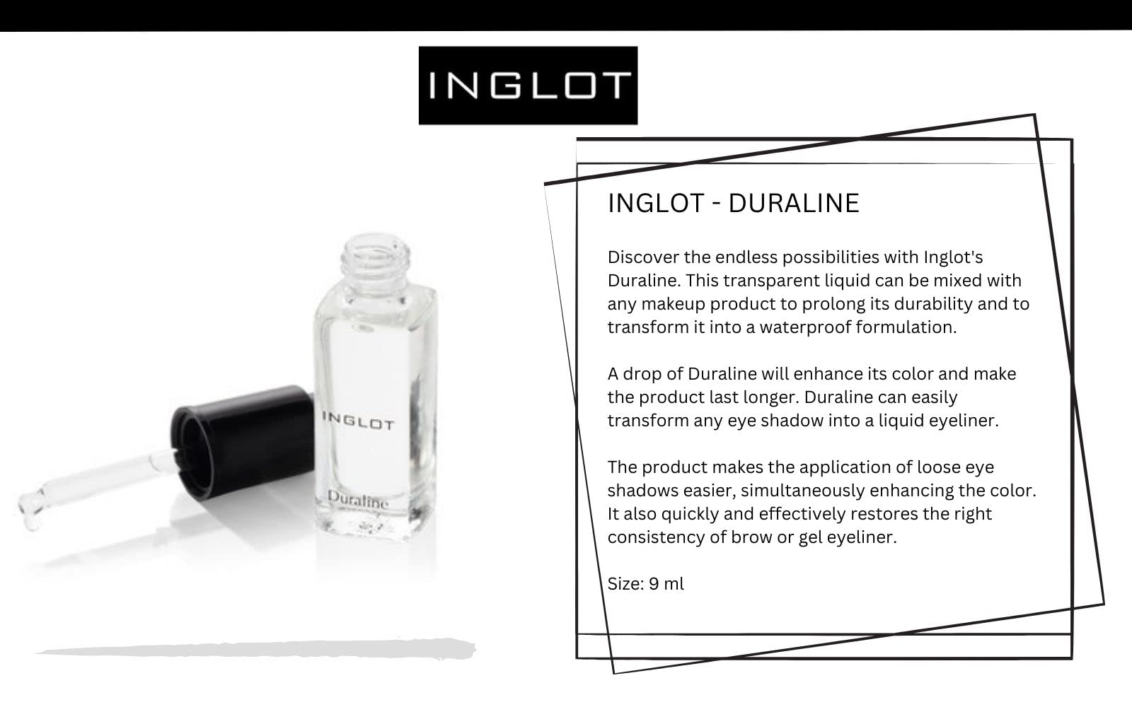 The Beauty Box inglot swatches of black 77 and brown 90 illustrating true pigment payoff
