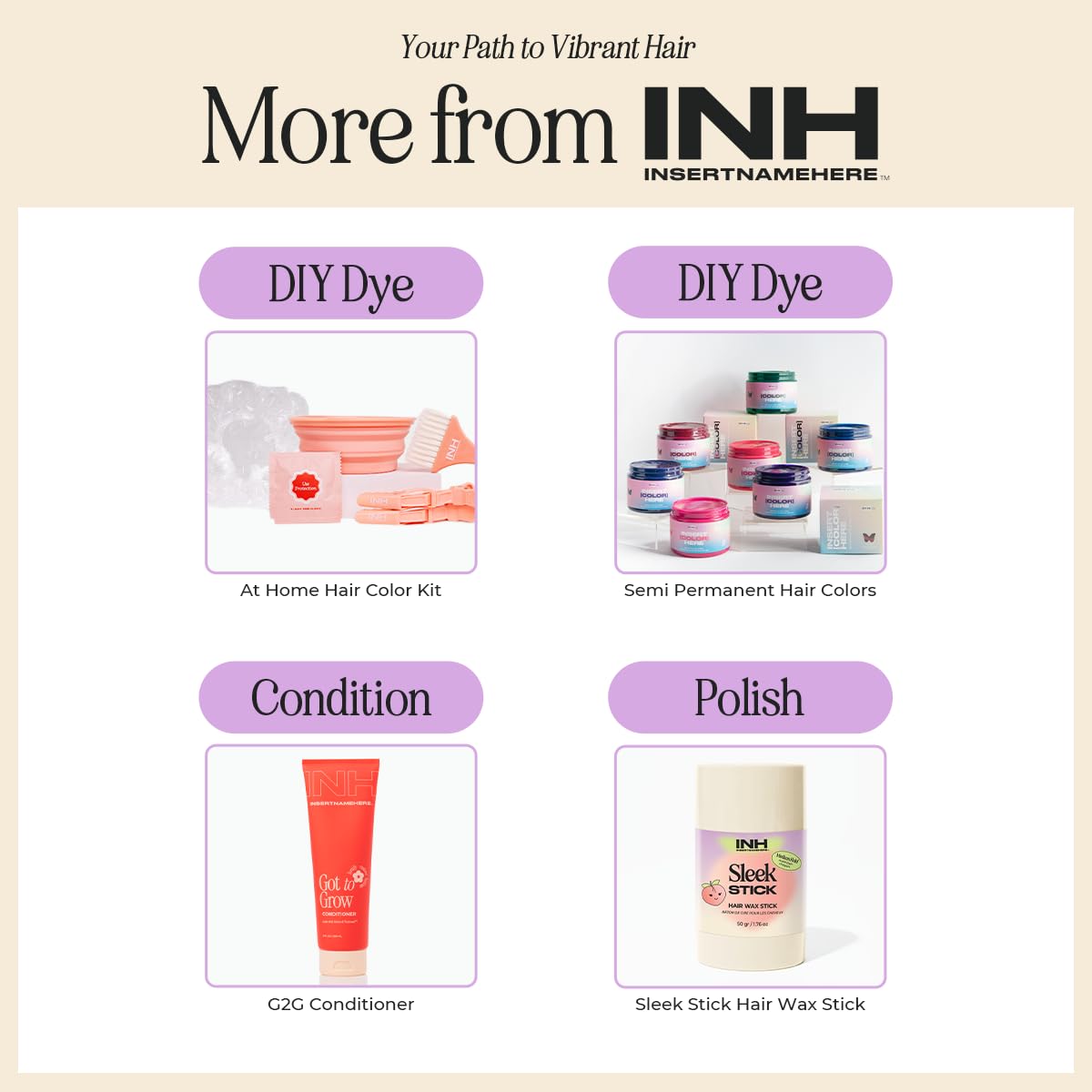 INH label close-up highlighting ingredients like baobab oil and glycerin