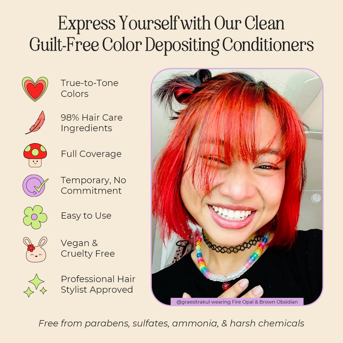 INH Fire Opal before and after on blonde hair showing visible orange payoff
