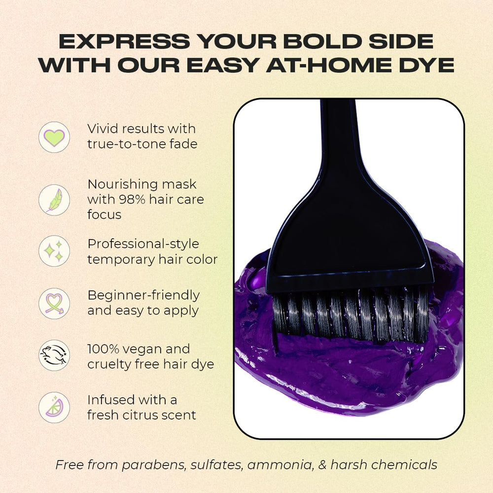 INH before and after photo showing rich violet result, benefit of visible transformation