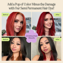 INH ruby red texture close-up highlighting creamy conditioning formula