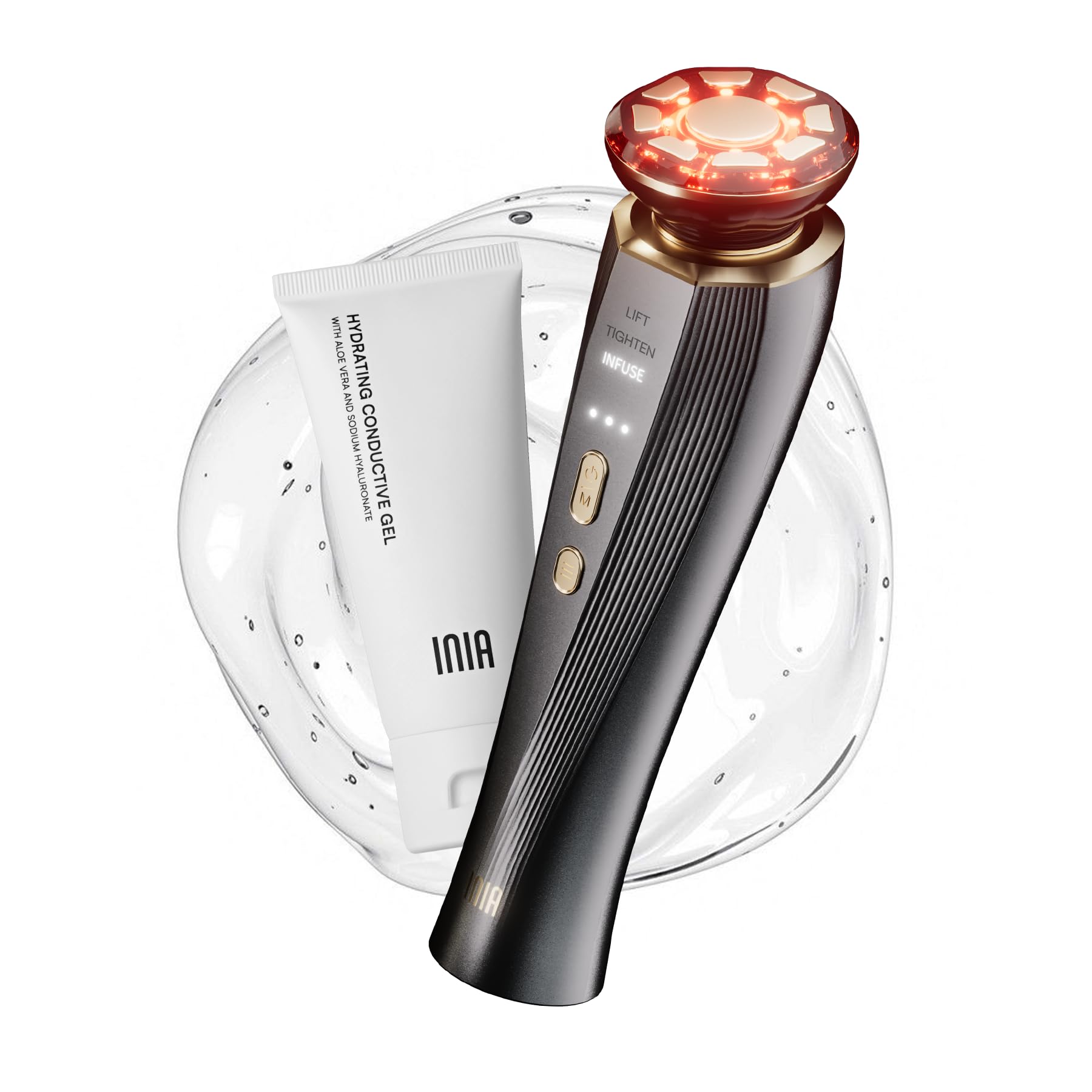 INIA FLARE front view showing sleek black finish and controls for easy handling