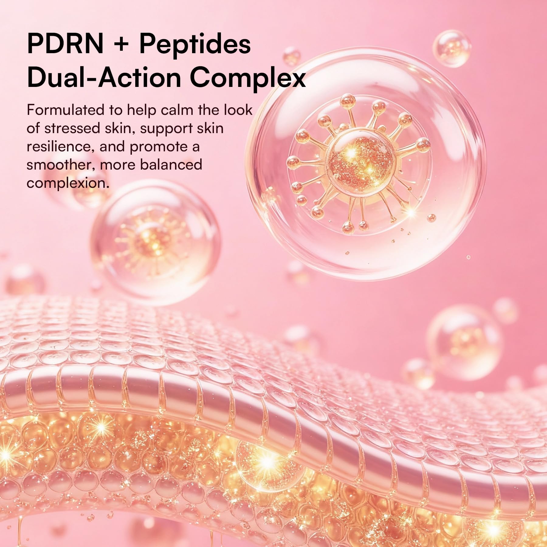 INIA pink serum pouring to show fluid consistency and dewy finish