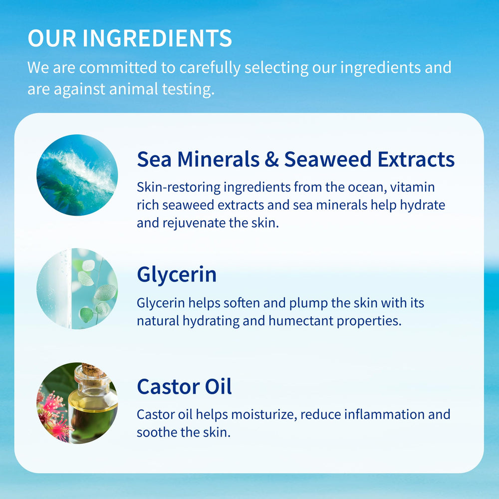 Inis the Energy of the Sea scrub on bathroom shelf with towel, lifestyle scene conveying refreshing ritual benefit