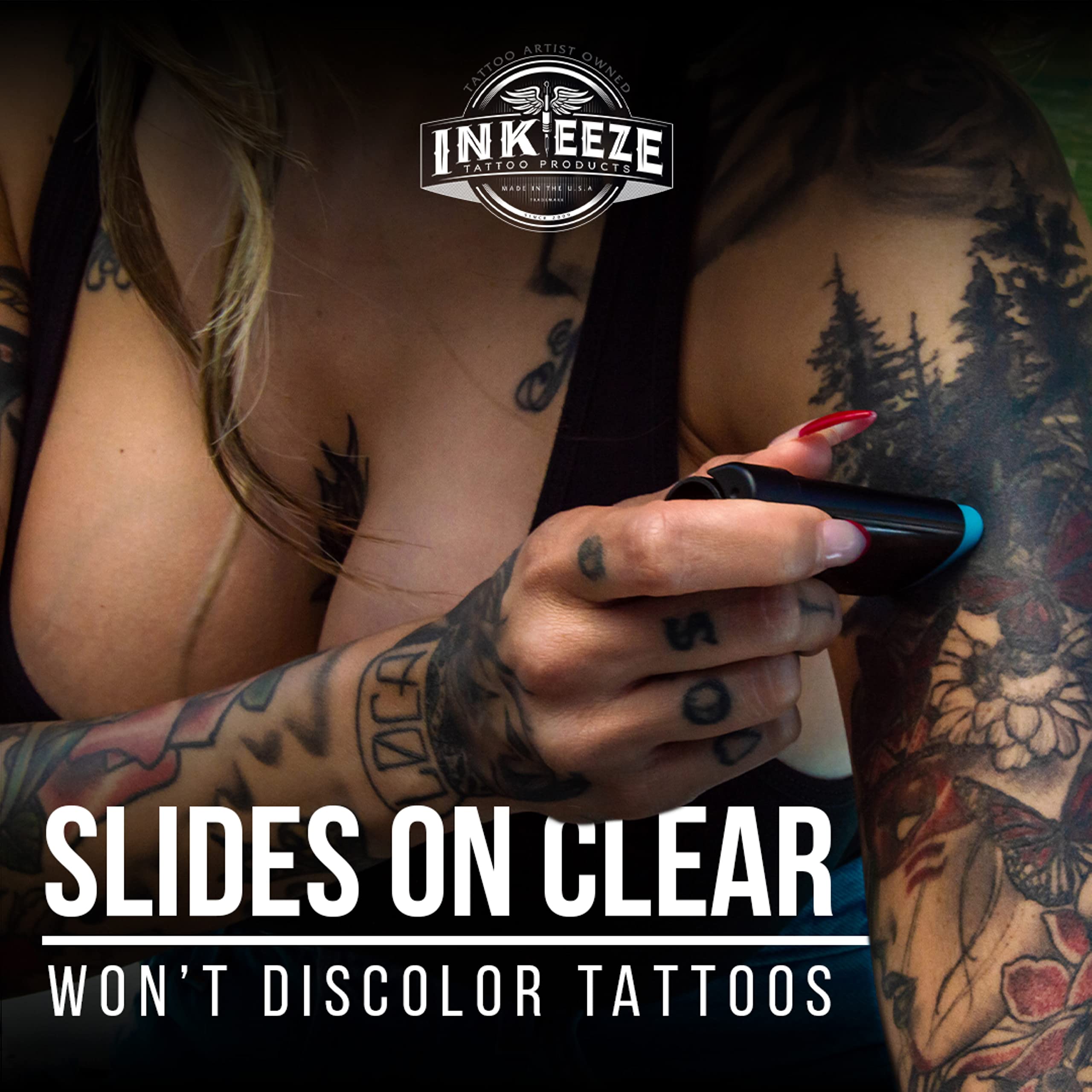 INK-EEZE lifestyle photo at beach demonstrating water-resistant sun protection