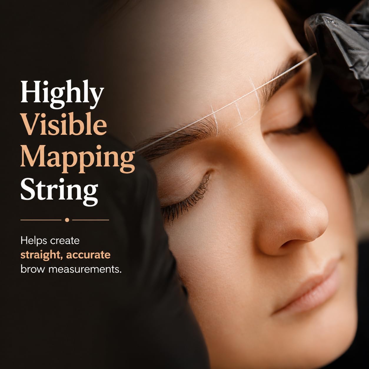 Ink Permanent white paste outlining eyebrow area showing improved visibility benefit