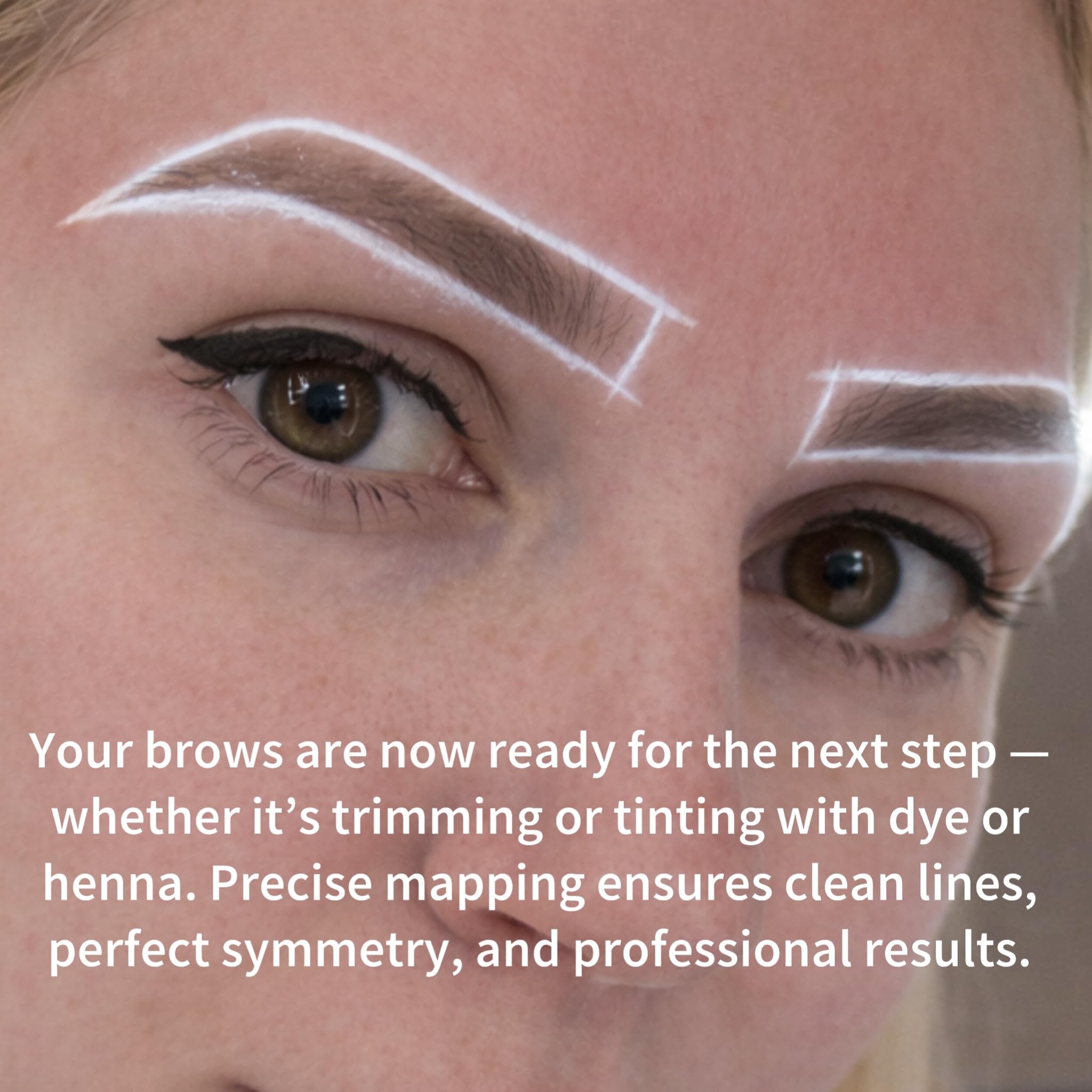 Ink Permanent tools in use on model showing faster, consistent brow mapping