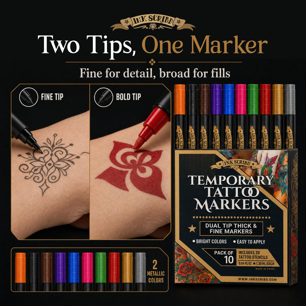 Ink Scribd dual-tip close-up showing fine and broad tips for control