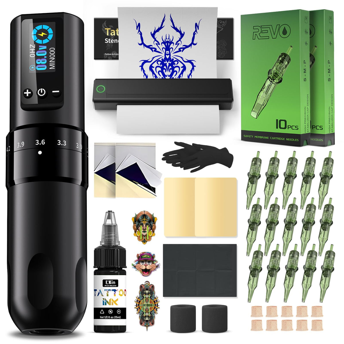 INKin kit front view showing organized case and contents for portability
