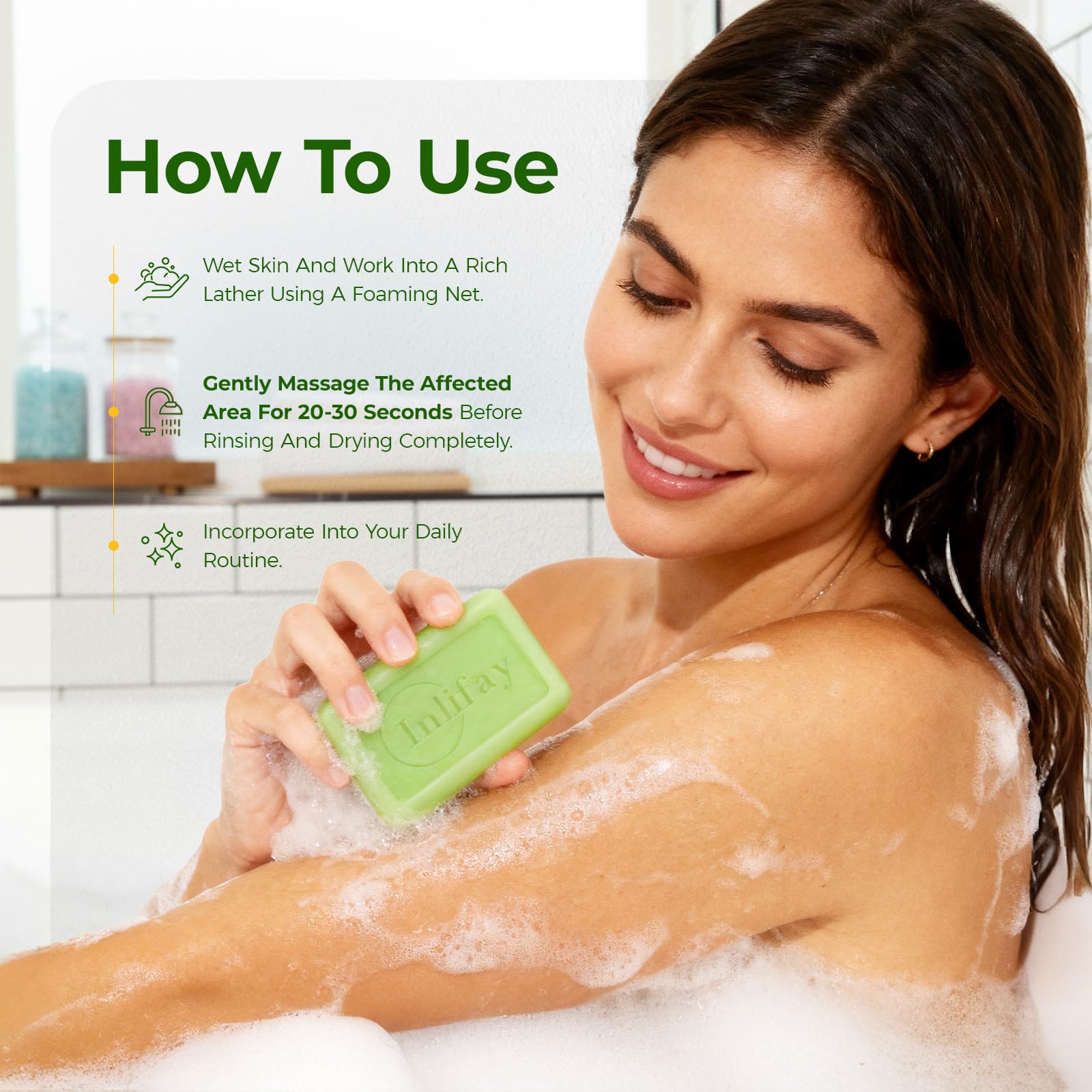 Inlifay bar in gym shower scene illustrating post-workout hygiene benefit
