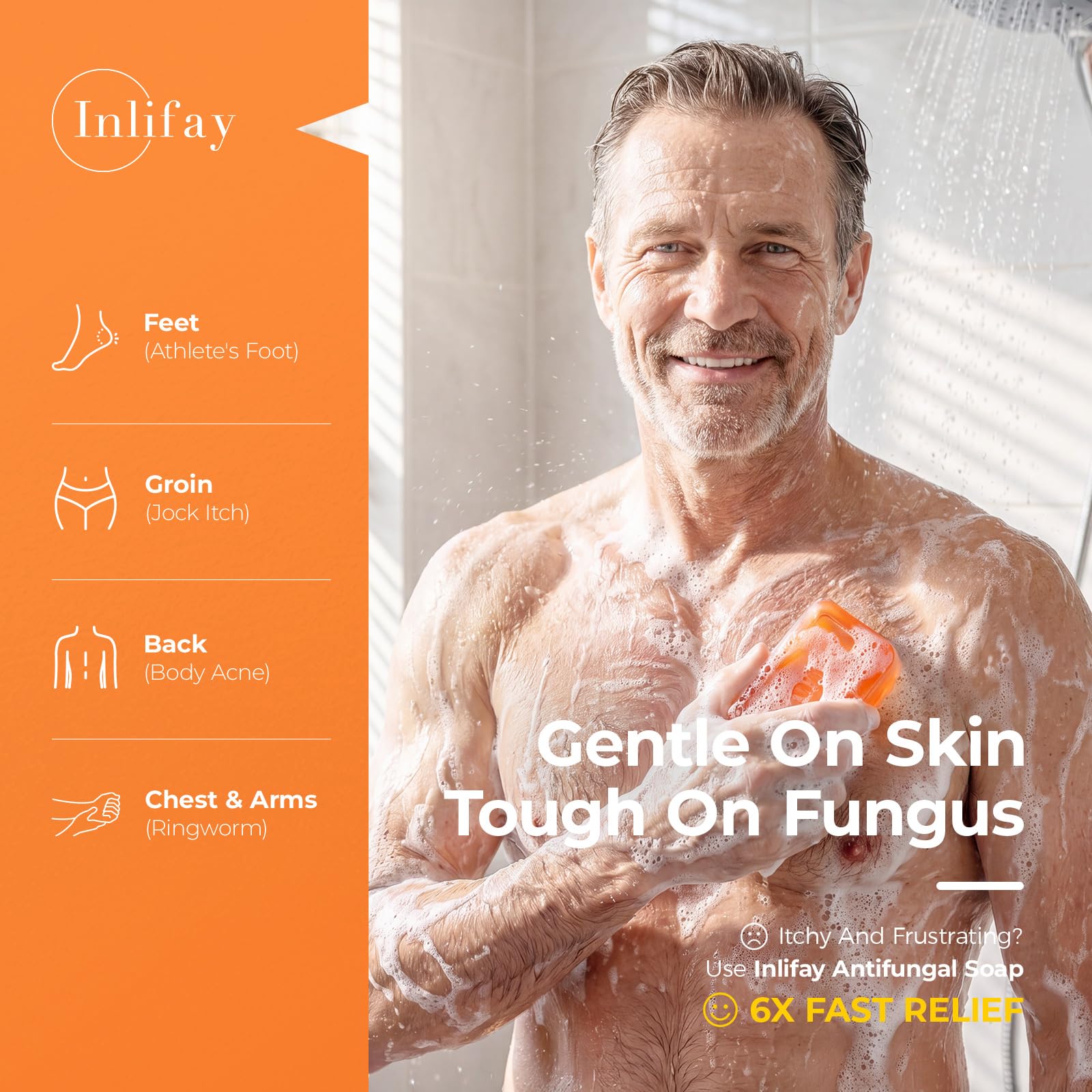 Inlifay label highlighting 1% tolnaftate for targeted antifungal care