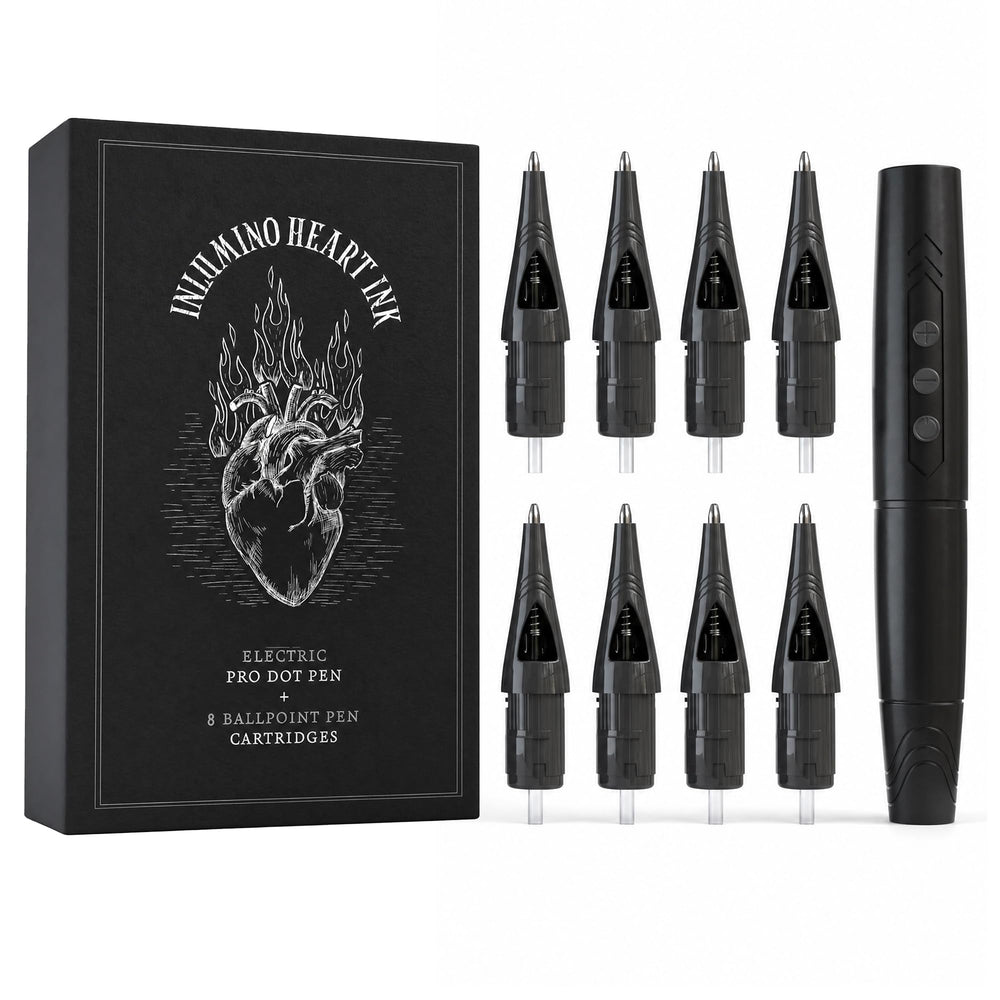 Inlumino Heart Ink pen front view showing ergonomic grip and professional balance benefit