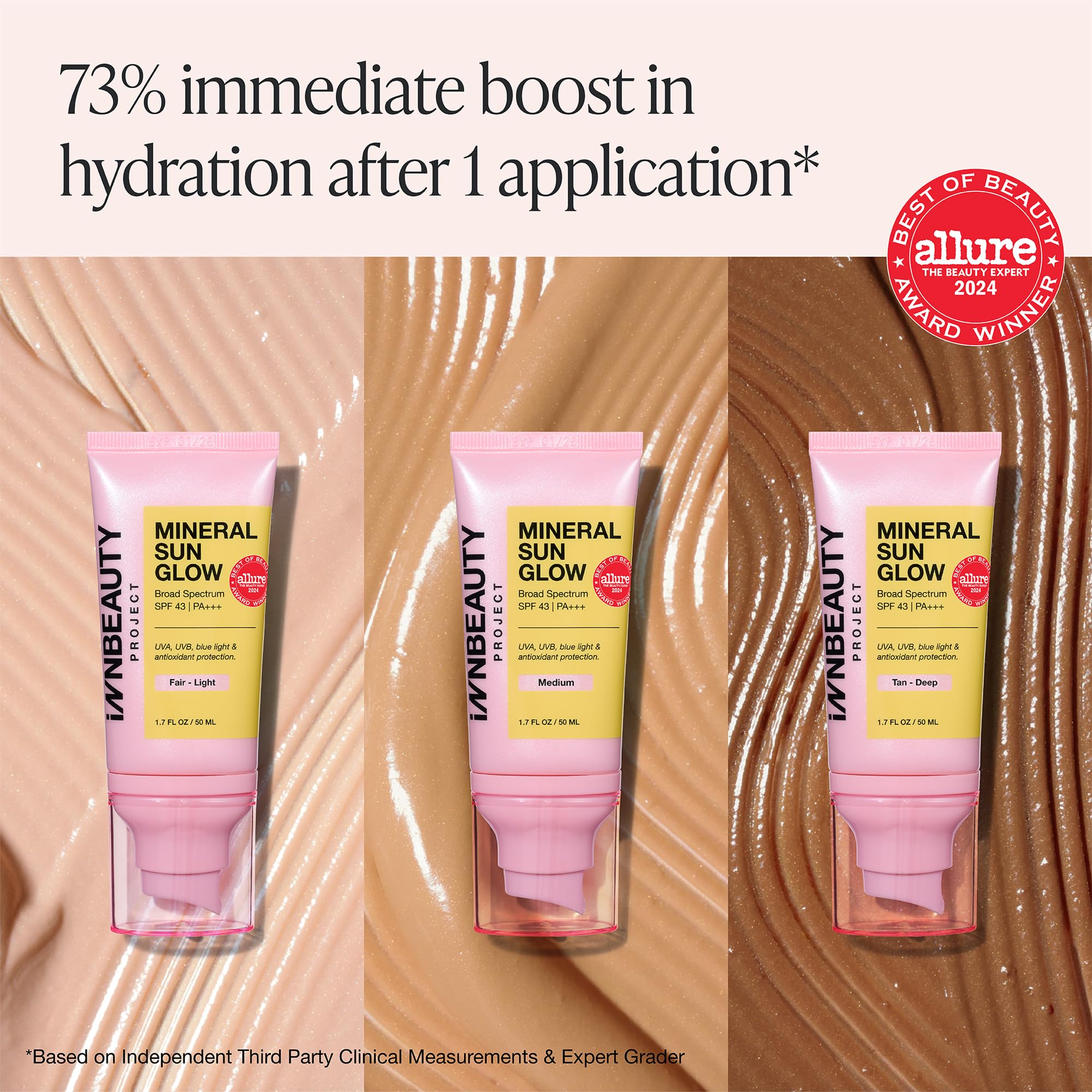innbeauty project label showing zinc oxide percent and skincare ingredients benefit