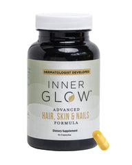 Inner Glow front bottle view showing formula and brand benefit