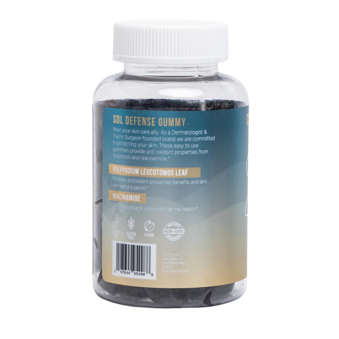 Inner Glow bottle open with sugar-free gummies visible for easy daily use
