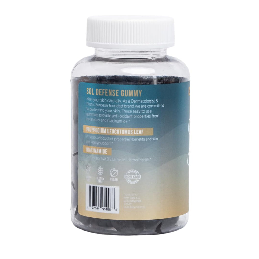 Inner Glow bottle open with sugar-free gummies visible for easy daily use