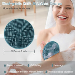 INNERNEED body scrubber being used in shower for effective lathering and cleansing