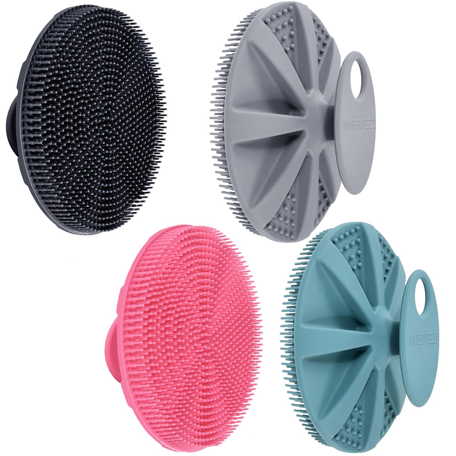 INNERNEED front view of the four-pack scrubbers showing hygienic design and colors