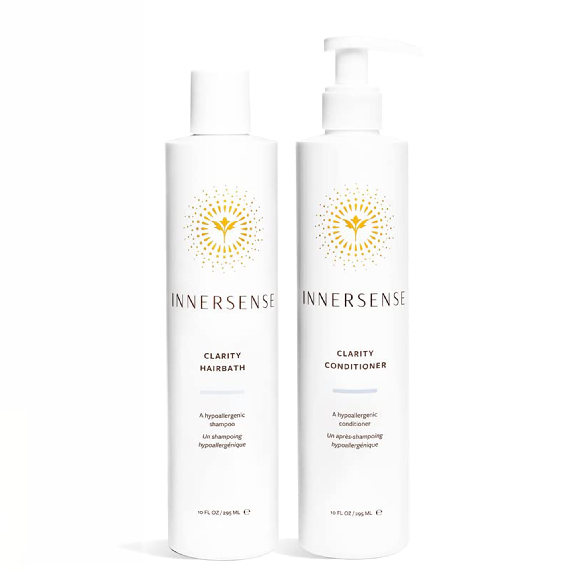 INNERSENSE Clarity duo front packaging showing clean, hypoallergenic design and benefits