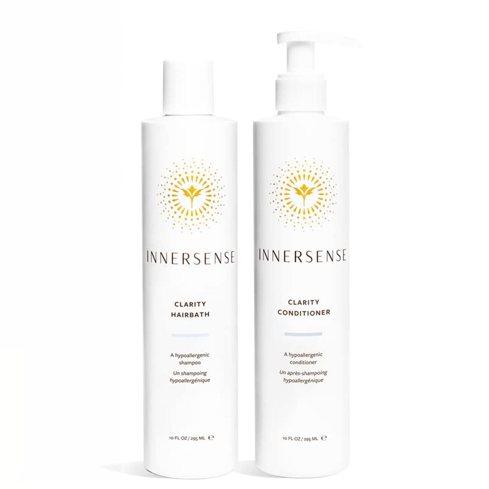 INNERSENSE Clarity duo front packaging showing clean, hypoallergenic design and benefits