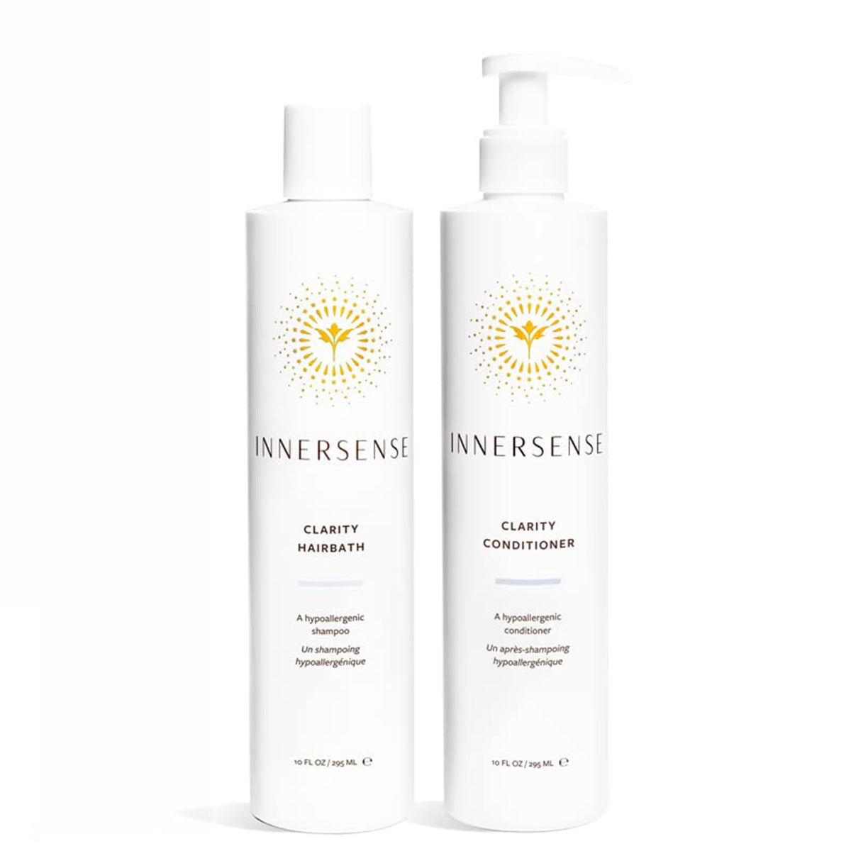 INNERSENSE Clarity duo front packaging showing clean, hypoallergenic design and benefits