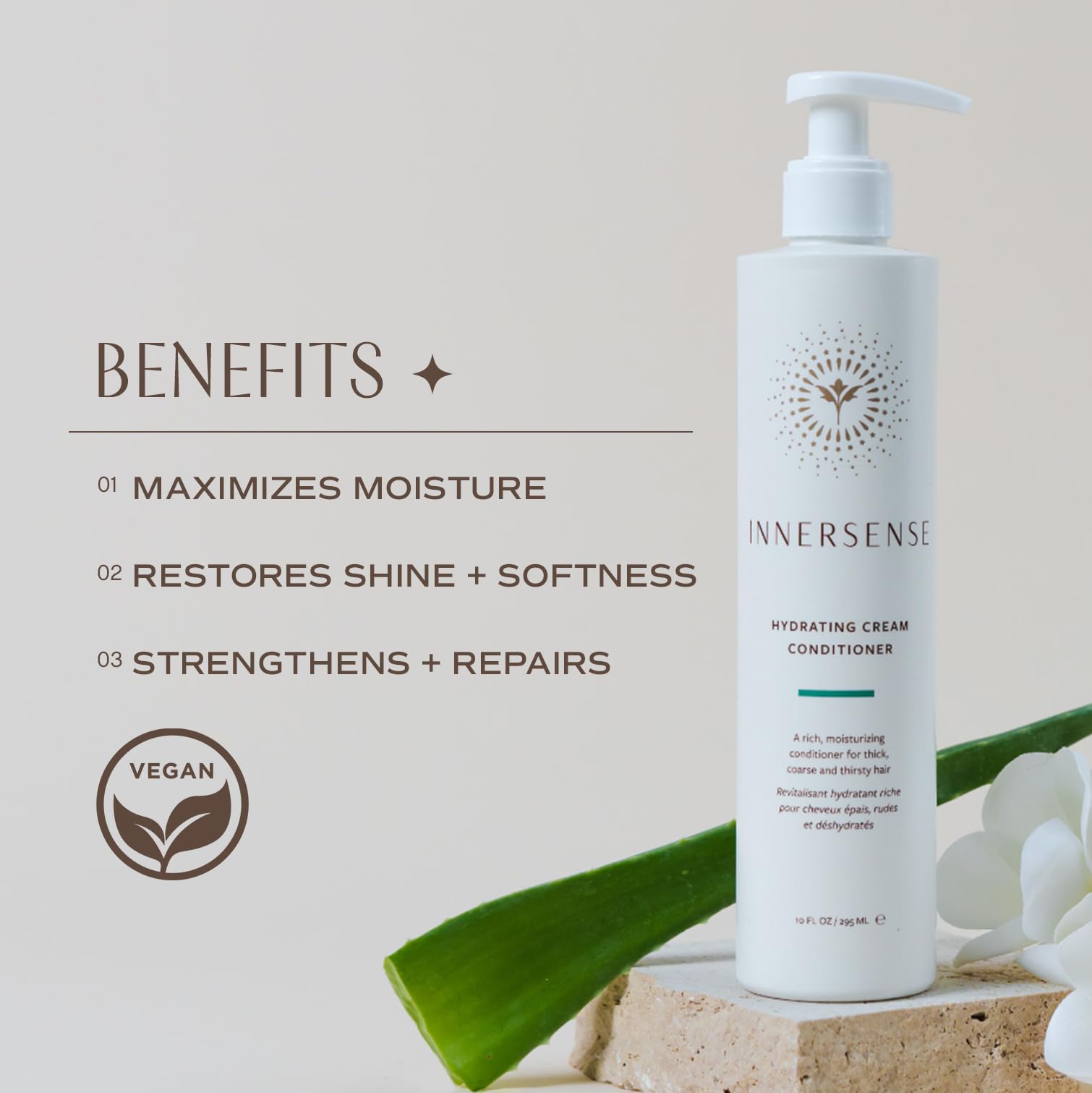 INNERSENSE cream texture close-up showing rich emollients for deep moisture