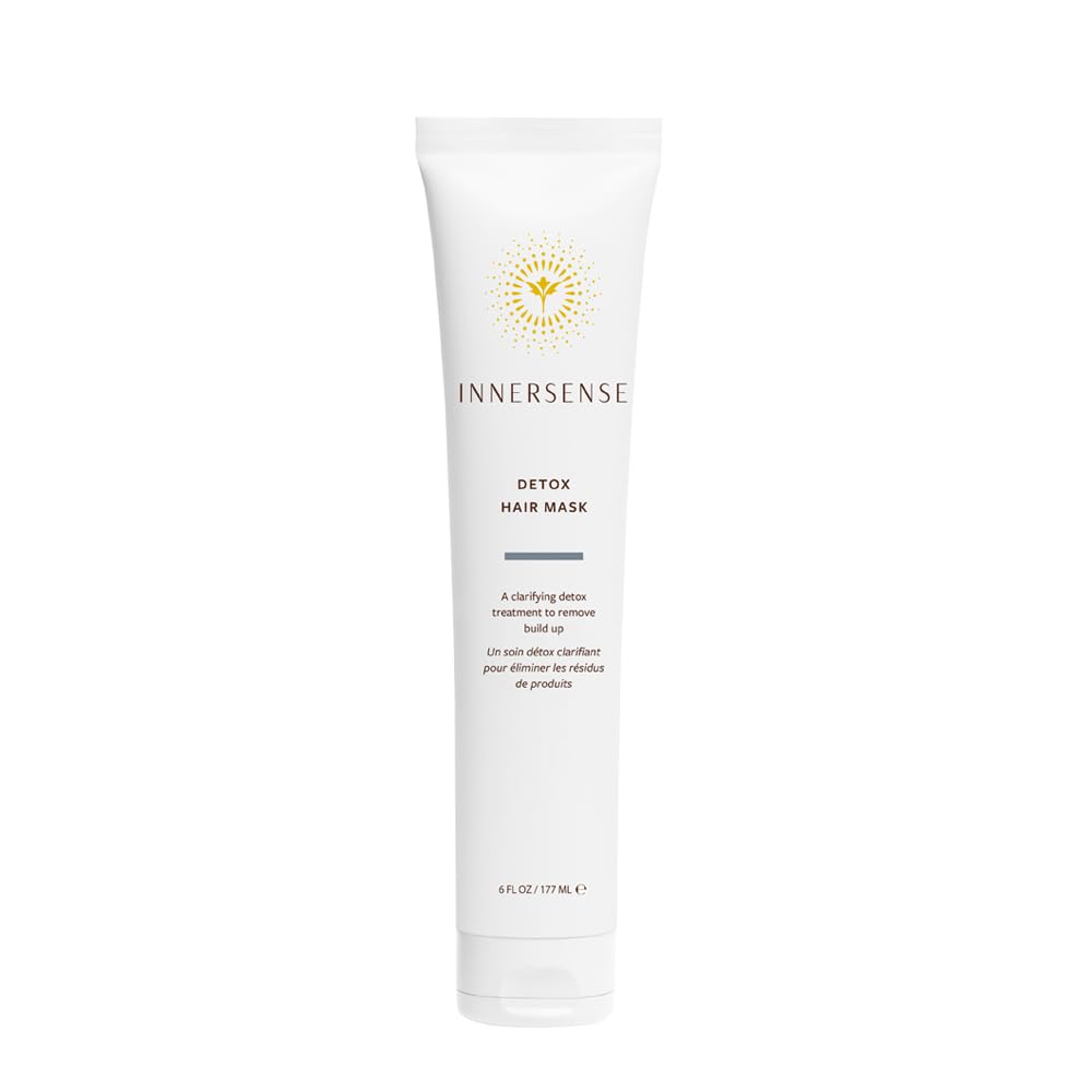 INNERSENSE detox hair mask jar front view showing clean packaging and benefits