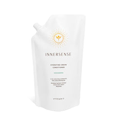 INNERSENSE front bottle view showing 32oz refill and sustainable packaging benefit