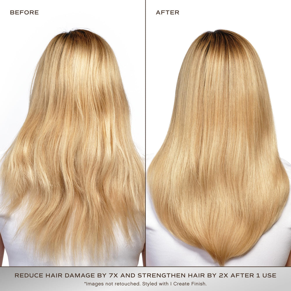 INNERSENSE applying mask to damp hair demonstrating penetration benefit