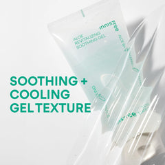 innisfree aloe gel applied to face to soothe sun-exposed skin fast
