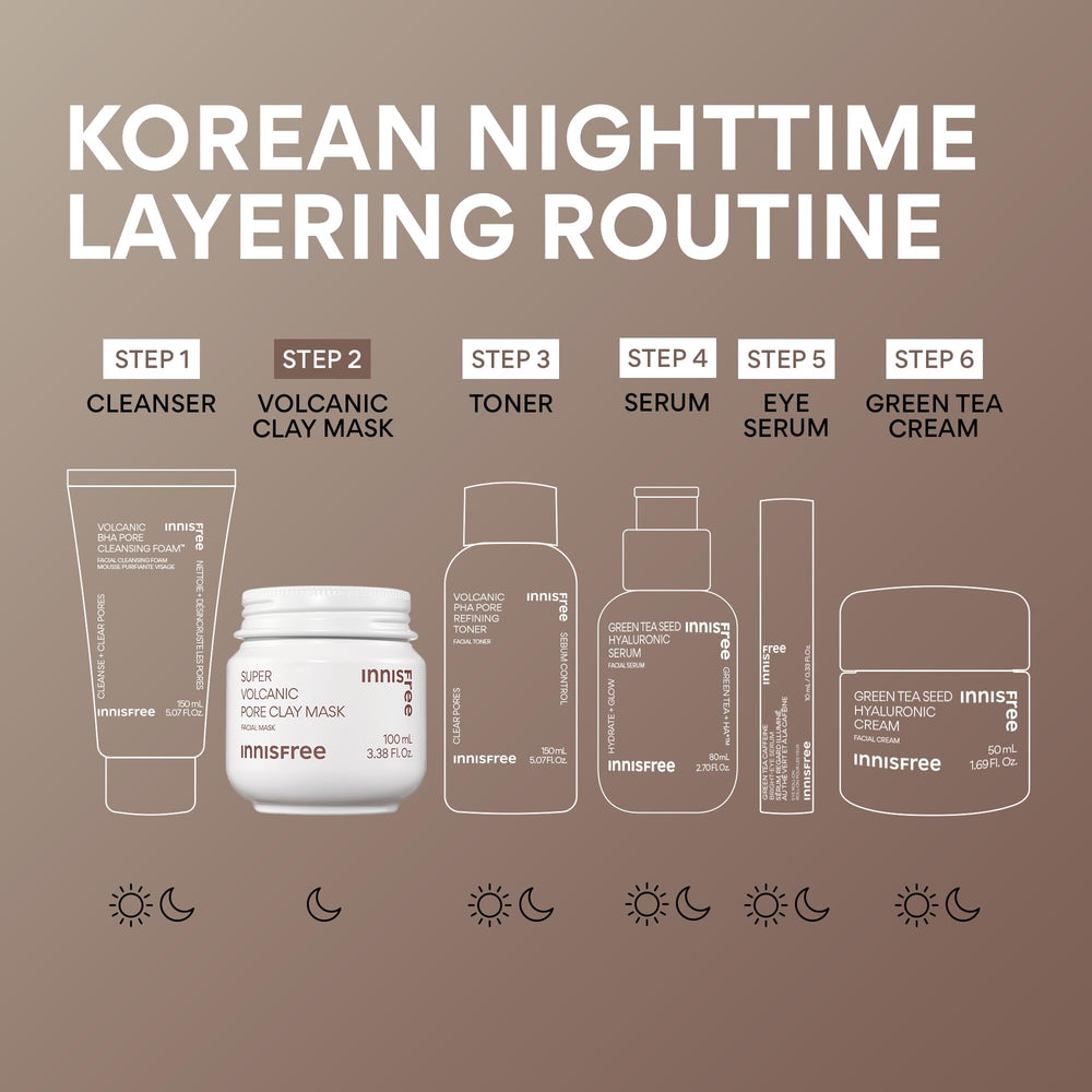 innisfree on bathroom shelf styled for routine use and visible skincare improvement benefit