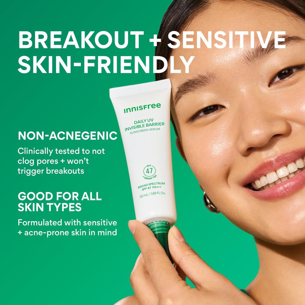 innisfree applying cooling serum on face illustrating instant soothing sensation