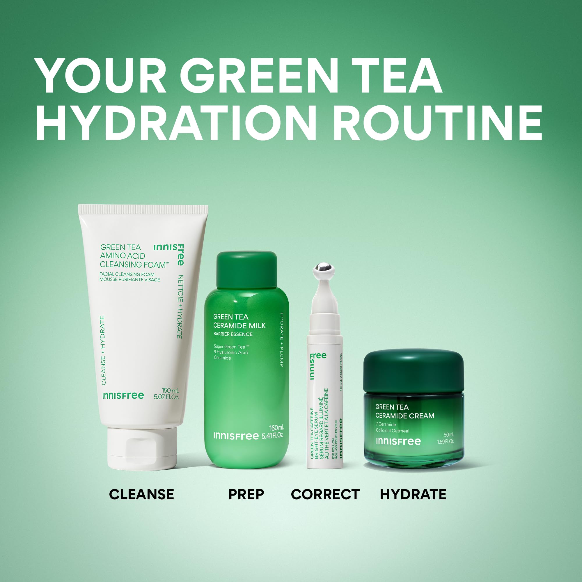 innisfree cream being applied to hand for quick absorption and non-greasy finish
