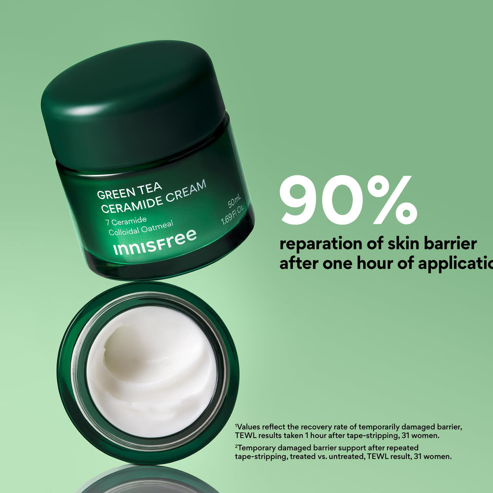 innisfree cream texture swatch demonstrating breathable, fast-absorbing hydration