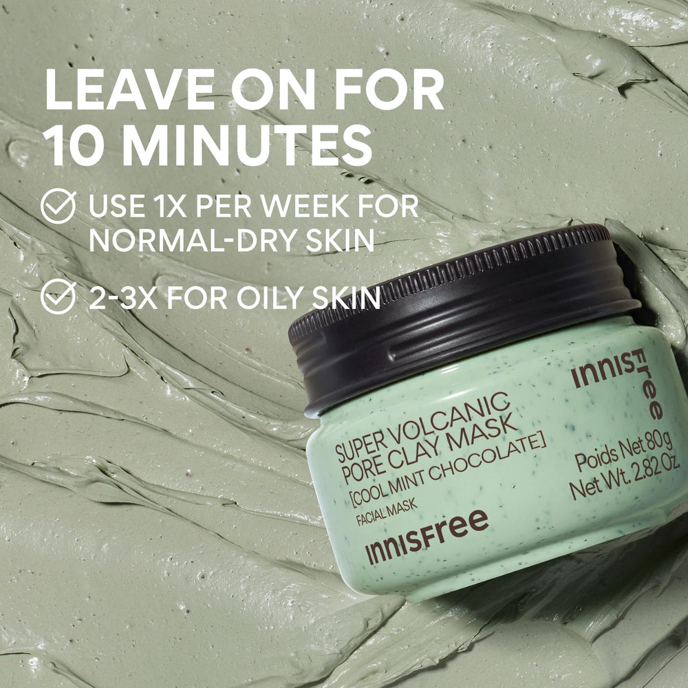 innisfree mask jar on bathroom shelf suggesting spa-like calming benefit