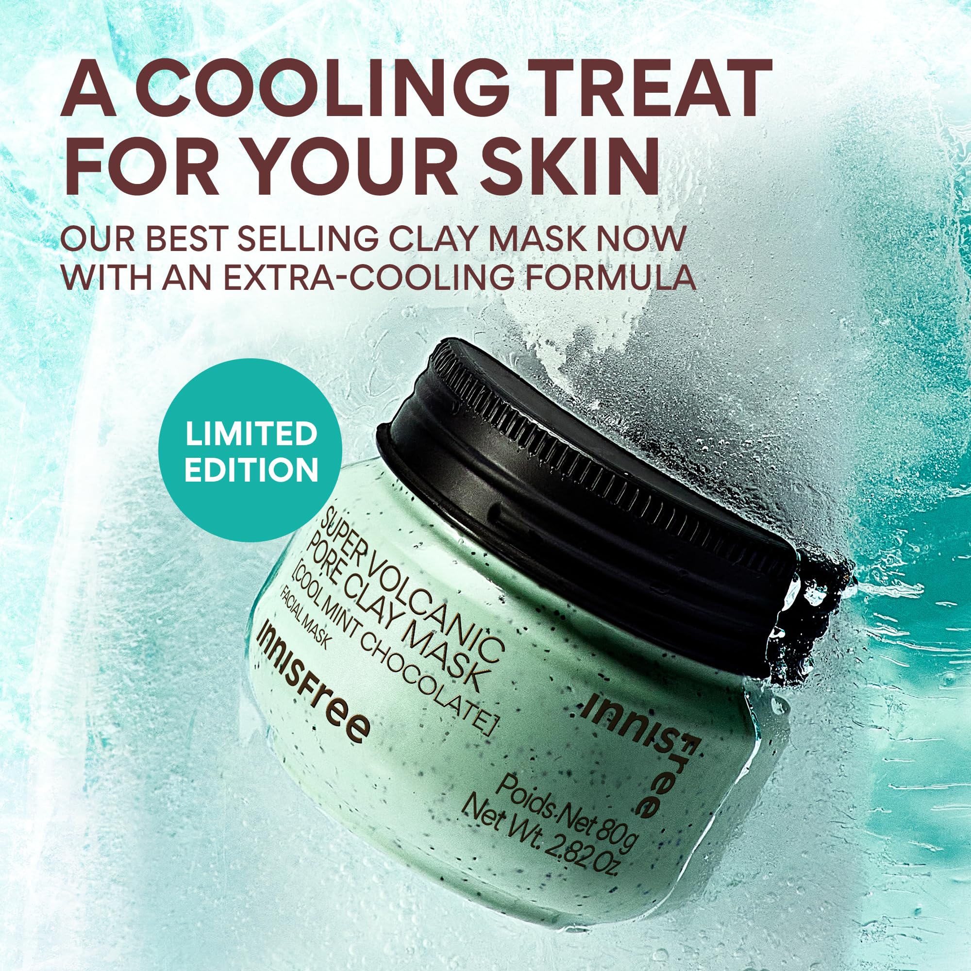 innisfree close-up of mask texture highlighting volcanic clusters benefit