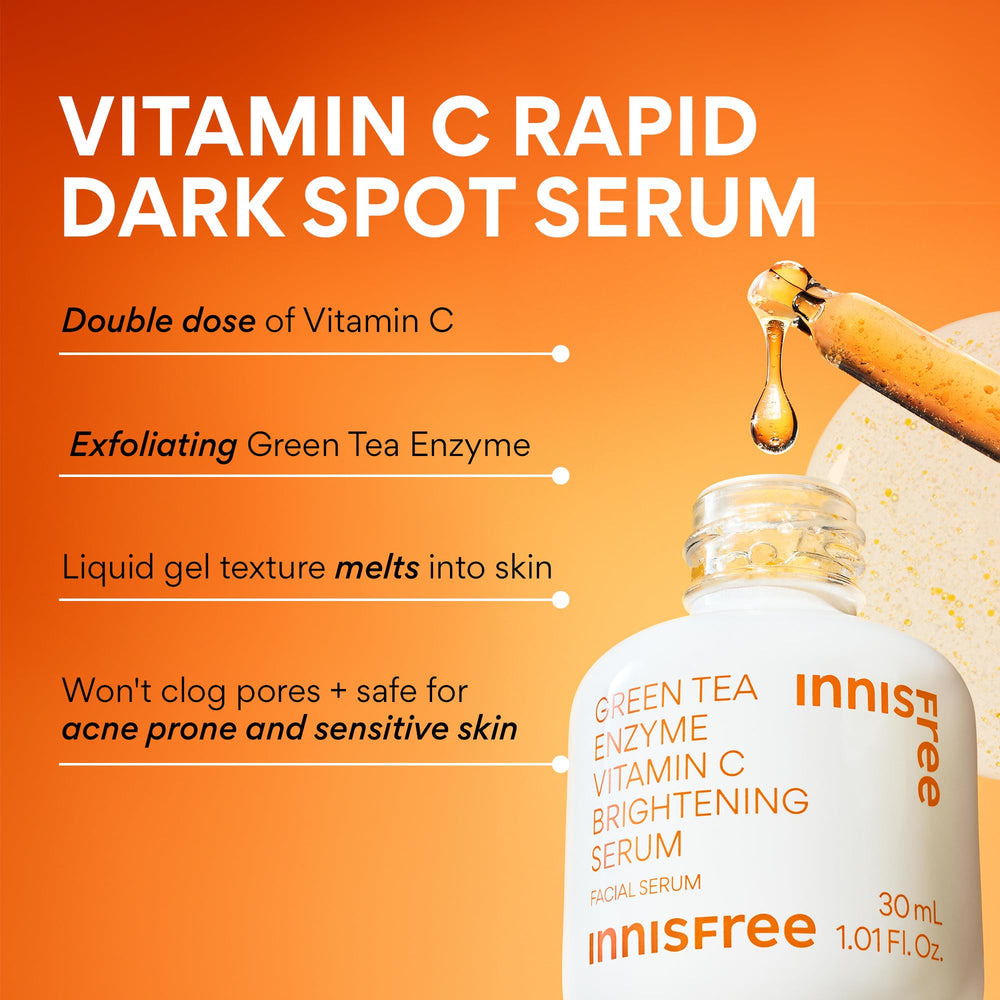 innisfree serum and cream on vanity portraying daily routine boost