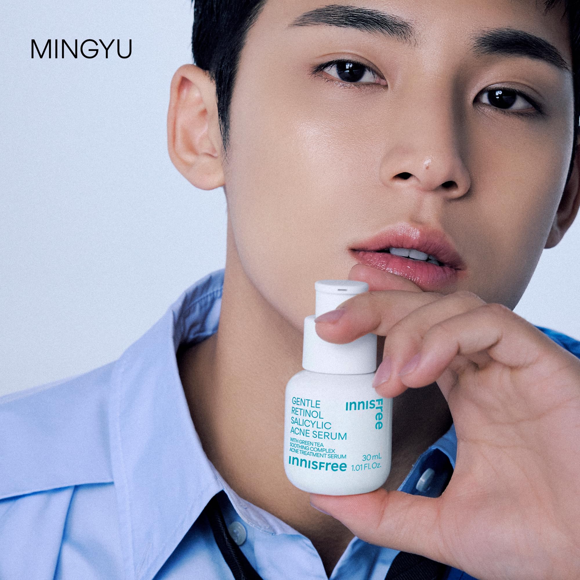 innisfree serum staged with moisturizer and SPF to show routine pairing