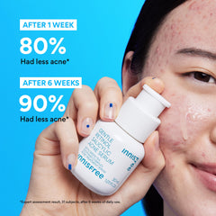 innisfree dispensing serum on fingertip for controlled daily application
