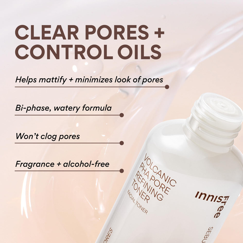 innisfree toner being shaken to mix volcanic clusters for even results