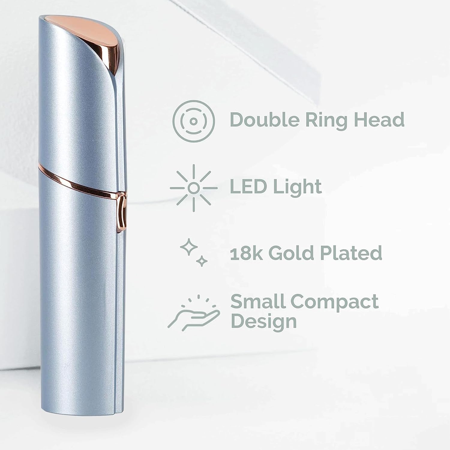 innobeaut close-up of dual-ring head demonstrating gentle effective cutting