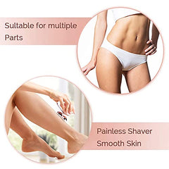 innobeaut replacement head in use on leg illustrating gentle, even removal benefit