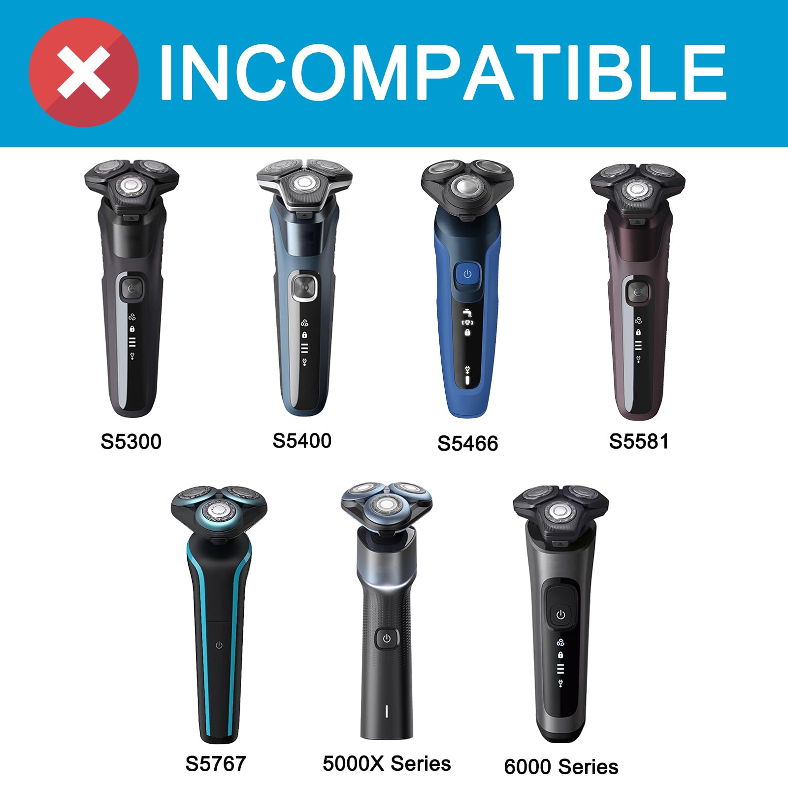 innobeaut close-up of three circular heads demonstrating precision and smoother shave benefit