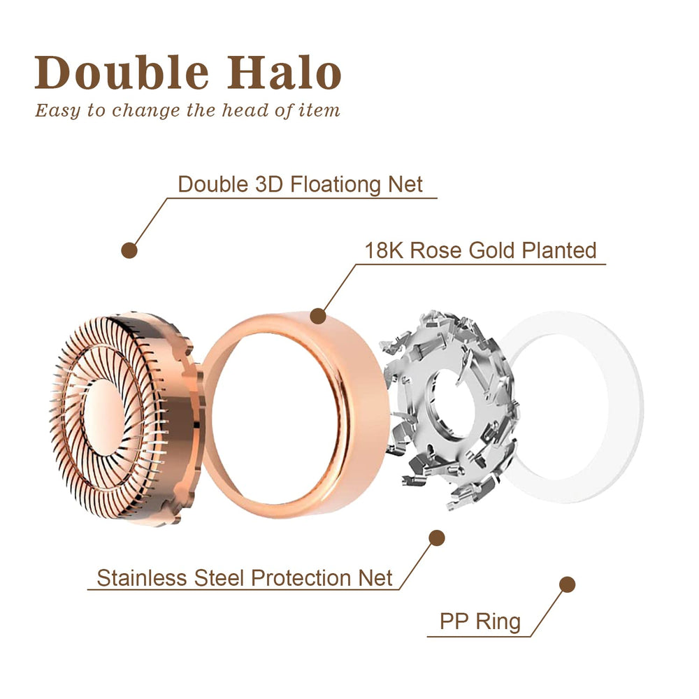 innobeaut replacement head beside a coin showing compact travel-friendly size