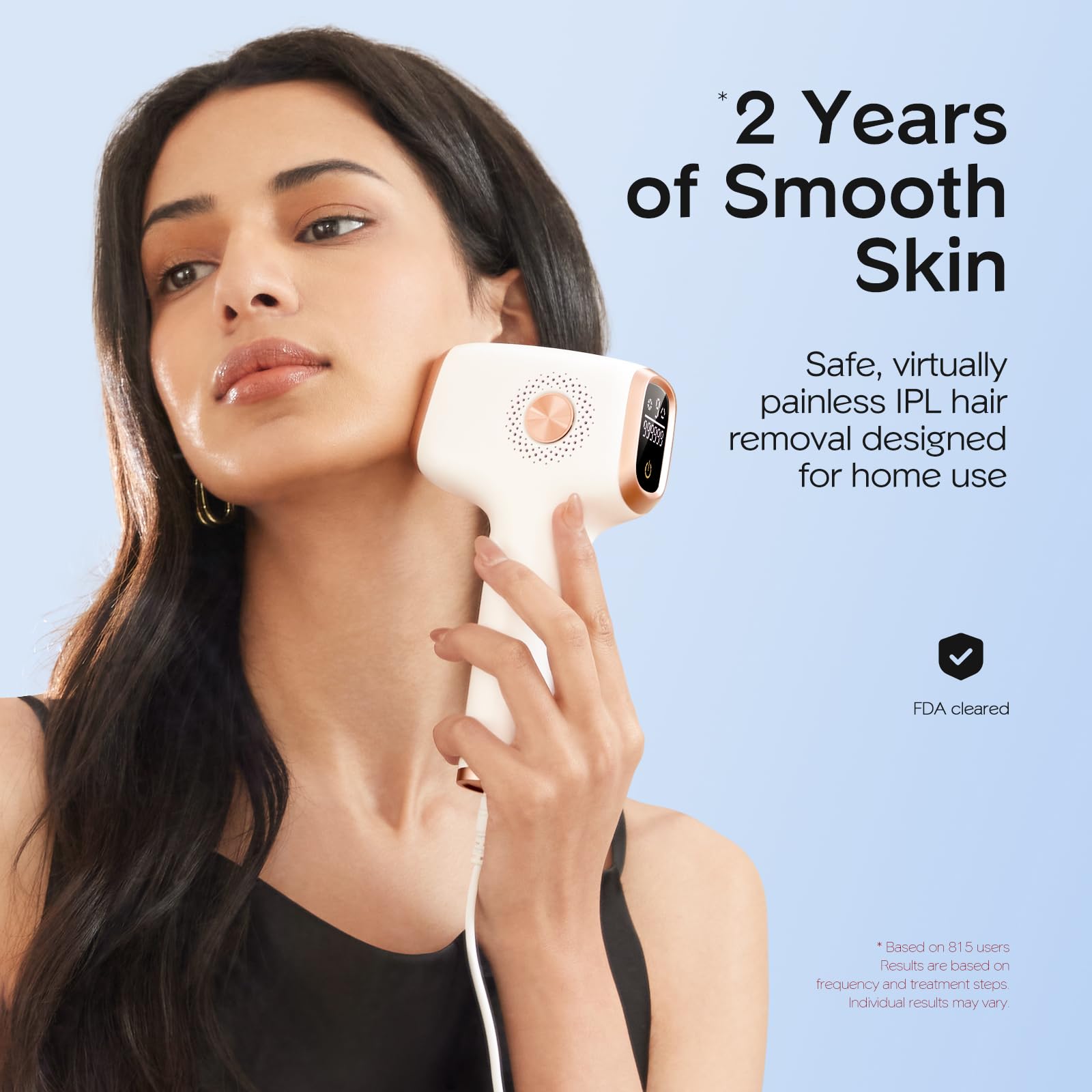 INNZA close-up of ice cooling element, soothing comfort during IPL pulses benefit