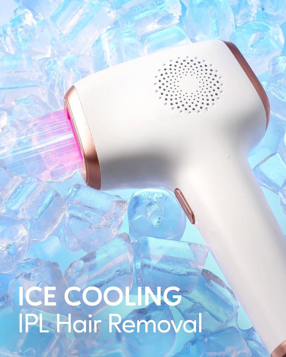 INNZA device held in hand showing scale and comfortable at-home use benefit