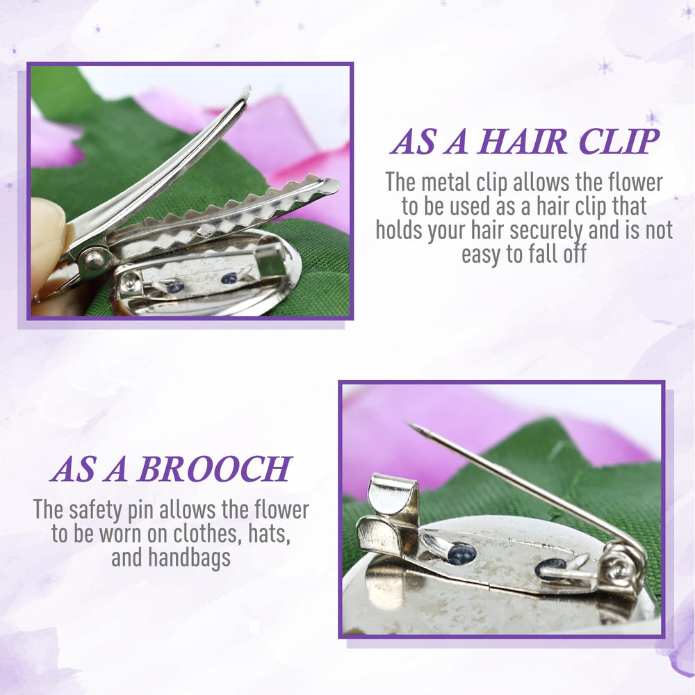 inSowni clip and brooch back view showing dual fastening for secure wear