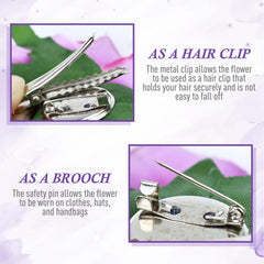 inSowni clip and brooch back view showing dual fastening for secure wear