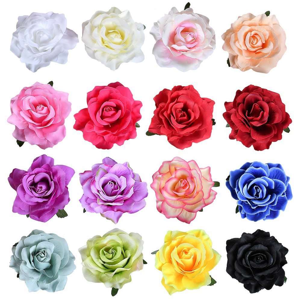inSowni front view of rose clips showing full color selection and benefit of instant styling